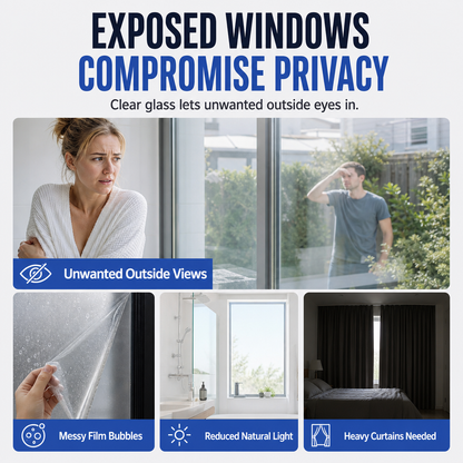 🪟 Frosted Glass Privacy Coating Kit – Water-Based Window Treatment