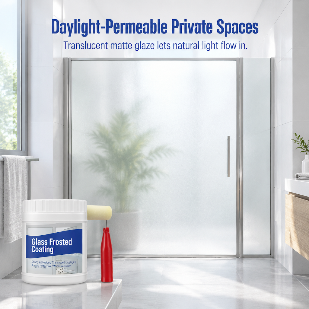 🪟 Frosted Glass Privacy Coating Kit – Water-Based Window Treatment