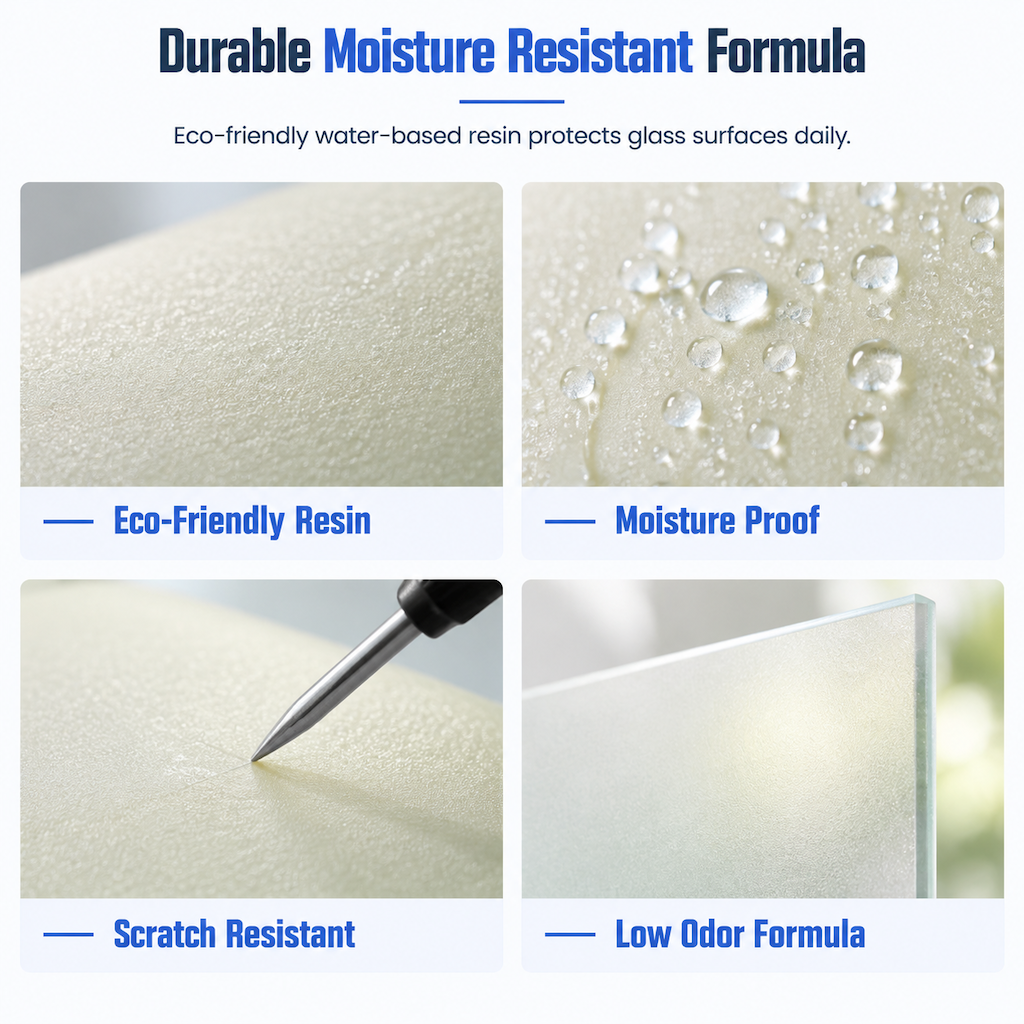 🪟 Frosted Glass Privacy Coating Kit – Water-Based Window Treatment