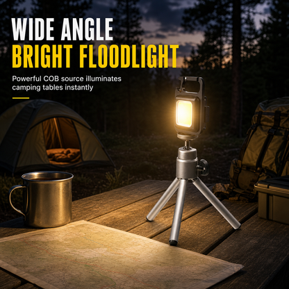 Mini Rechargeable Flashlight with Magnetic Back