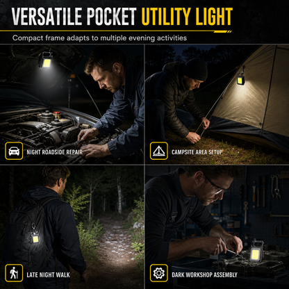 Mini Rechargeable Flashlight with Magnetic Back