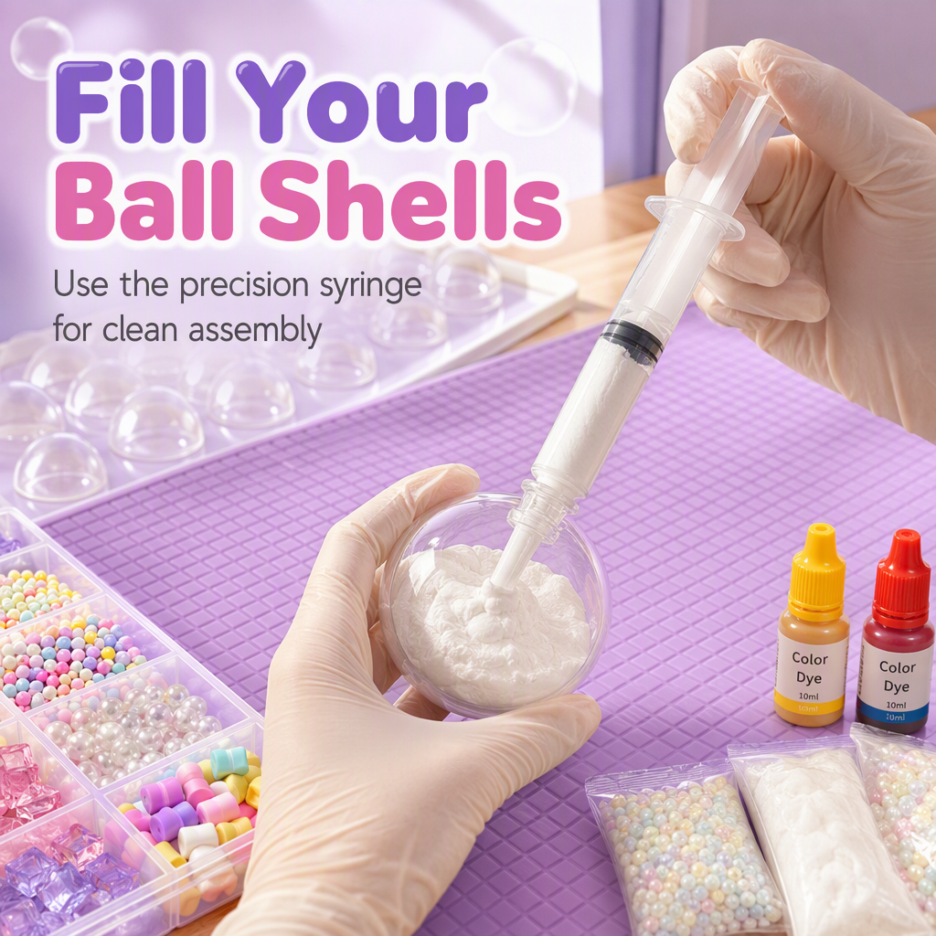 💞50K+ SOLD! 🧪DIY Squeeze Ball Making Kit – mix colorful clay & sparkling fillers, leak-proof slow-rising fun. No-mess craft for kids! 🎨✅