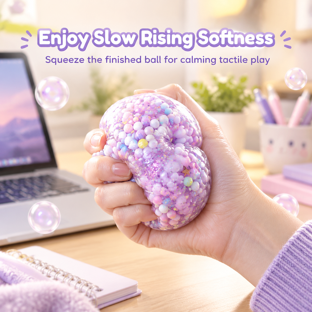 💞50K+ SOLD! 🧪DIY Squeeze Ball Making Kit – mix colorful clay & sparkling fillers, leak-proof slow-rising fun. No-mess craft for kids! 🎨✅