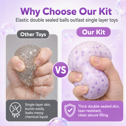 💞50K+ SOLD! 🧪DIY Squeeze Ball Making Kit – mix colorful clay & sparkling fillers, leak-proof slow-rising fun. No-mess craft for kids! 🎨✅