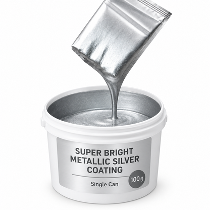 🎨 Water-Based Metallic Silver Paint for Metal Renovation