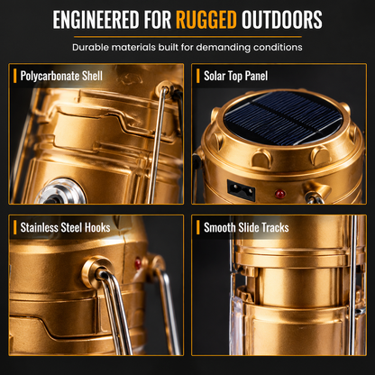 Portable Solar LED Camping Lantern for Outdoor and Emergency Use
