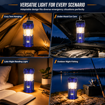Portable Solar LED Camping Lantern for Outdoor and Emergency Use