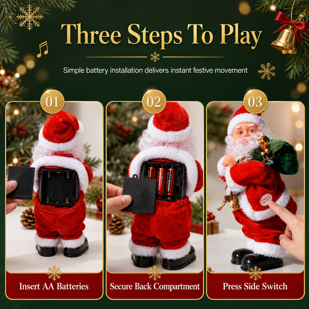 Dancing Santa Claus Toy for Christmas Decorations