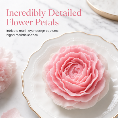 Peony Flower Silicone Mold for Cake