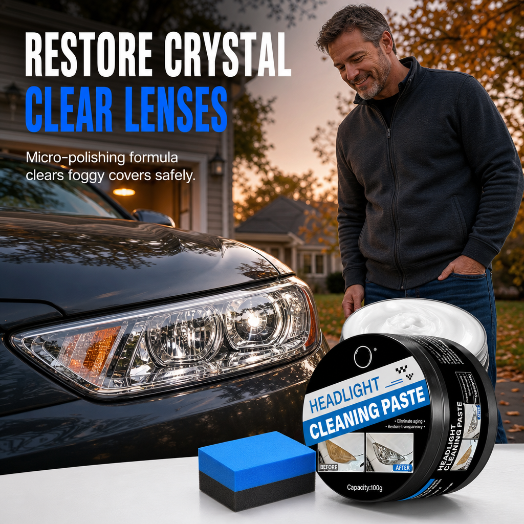 🚗Car Headlight Restoration Paste and Polishing Cream for Removing Oxidation Yellowing and Haziness