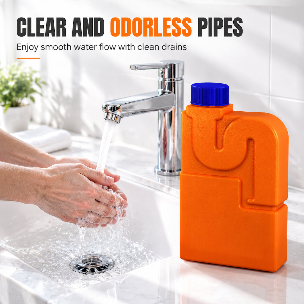 🚰50% OFF NOW! Household Drain Clog Remover Pipe Dredge Agent – Powerful Drain Cleaner, Dissolves Hair, Grease & Organic Blockages, Eliminates Sewer Odors for Kitchen Sink, Shower & Bathroom Drains