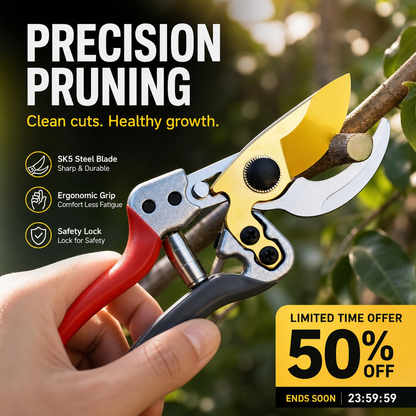 ⏳Time-Limited Special⏰Multi-Purpose Shears – SK5 steel blade, rubberized grip, 30/50mm cut. For sheep, cow & horse hooves + garden pruning! 🌿💪