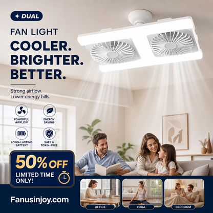 ❄️This fan delivers air conditioner cooling effect! 💥Limited time 50% off! Modern 2-in-1 LED Ceiling Fan Light