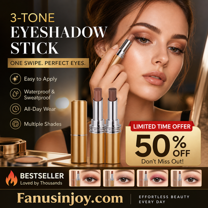 👱‍♀️Recommended by celebrity makeup artists! ✨️Create your beauty with one stroke! 👀3-Tone Gradient Eyeshadow Stick