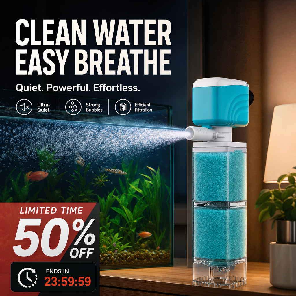 🥳 2026 Best Seller 🥳 Over 50,000 Sold! ⭐🏠 50% Off!💧 Automatic Aquarium Filter System