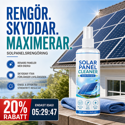 ☀️ LIMITED-TIME 50% OFF! Solar Panel Cleaner Spray, Streak-Free Cleaning Solution Removes Dust & Bird Droppings to Boost Power Efficiency