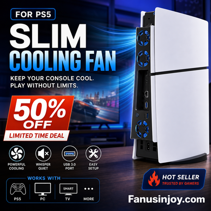 🔥Limited time 50% off！🌬️Must-have for summer gamers！❄️External Cooling Fan for PS5 Slim