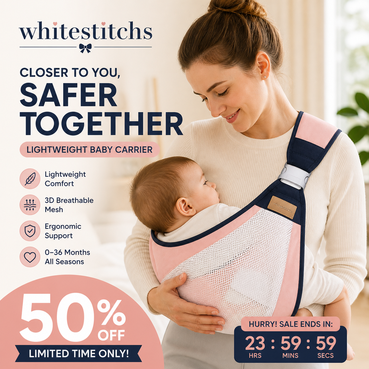 👶 Baby Carrier Wrap – Hands-Free Comfort for Baby & Parent