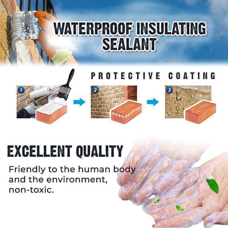 🥳2026 HOT SALE🥳💞50K+ SOLD! 💧🛡️ 50% OFF! Waterproof Insulation Sealant + Brush – seals cracks & leaks instantly. Invisible, non-toxic, for tiles, wood & metal. DIY fix, save £100s! 🔧💪