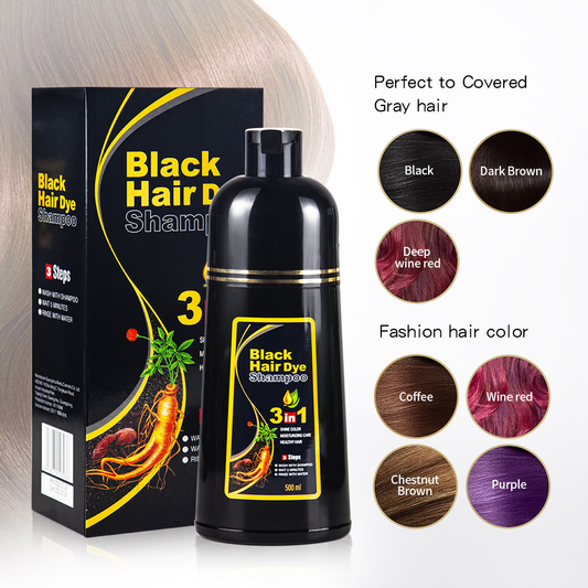 3-IN-1 BLACK HAIR DYE SHAMPOO (AYURVEDIC NO SIDE EFFECT)