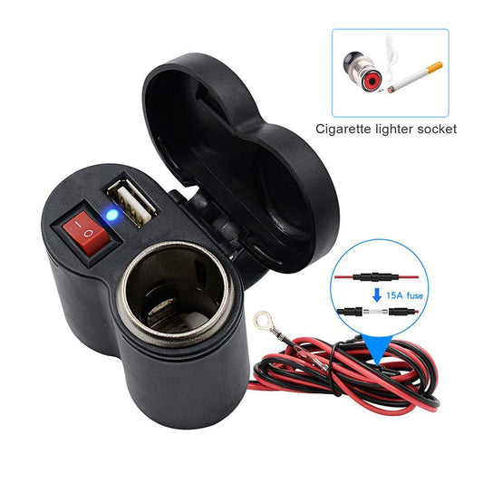 USB charger cigarette lighter combo