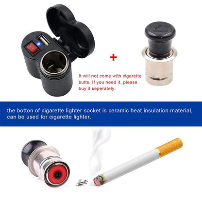 USB charger cigarette lighter combo