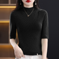 Women’s Half Sleeve Mock Turtleneck Sweater